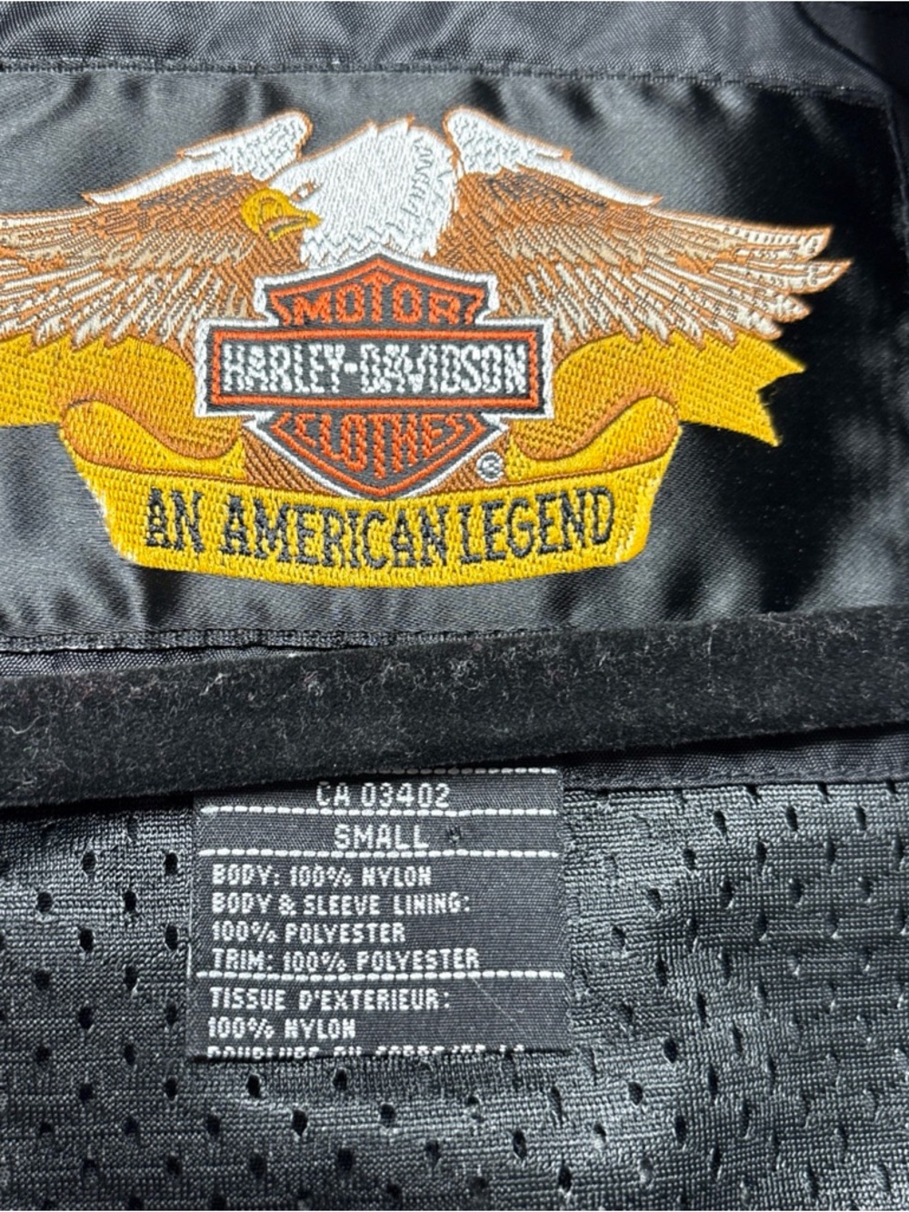 Harley-Davidson Men’s Black and Orange Bomber / Riding  Jacket- Size Small - Picture 7 of 9
